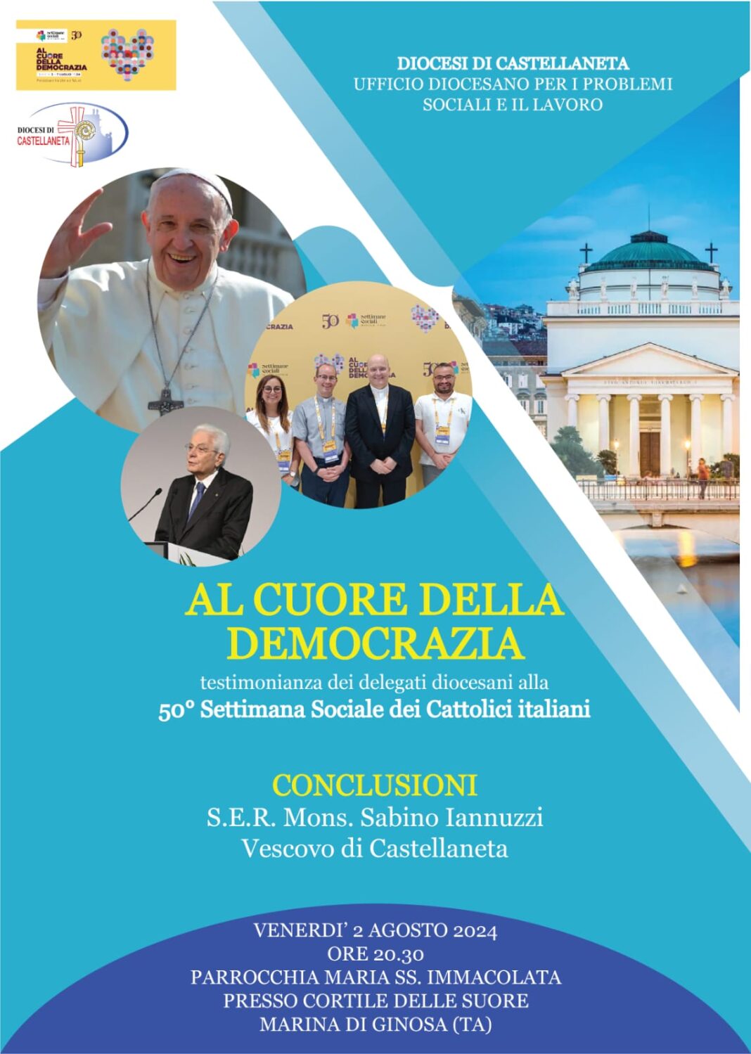 testimonianza dei delegati diocesani alla 50.ma Settimana Sociale dei Cattolici Italiani – Diocesi di Castellaneta