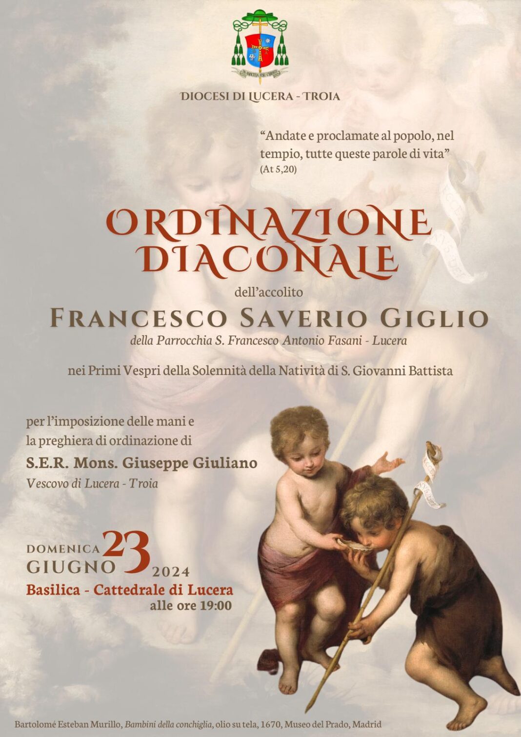 Ordinazione diaconale per Francesco Giglio