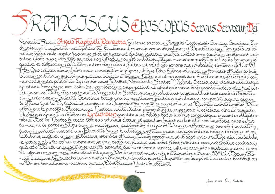 MONS. PANZETTA UFFICIALMENTE E GIURIDICAMENTE NUOVO ARCIVESCOVO COADIUTORE DI LECCE MONS. PANZETTA UFFICIALMENTE E GIURIDICAMENTE NUOVO ARCIVESCOVO COADIUTORE DI LECCE – Sito Ufficiale dell'ArciDiocesi di Lecce