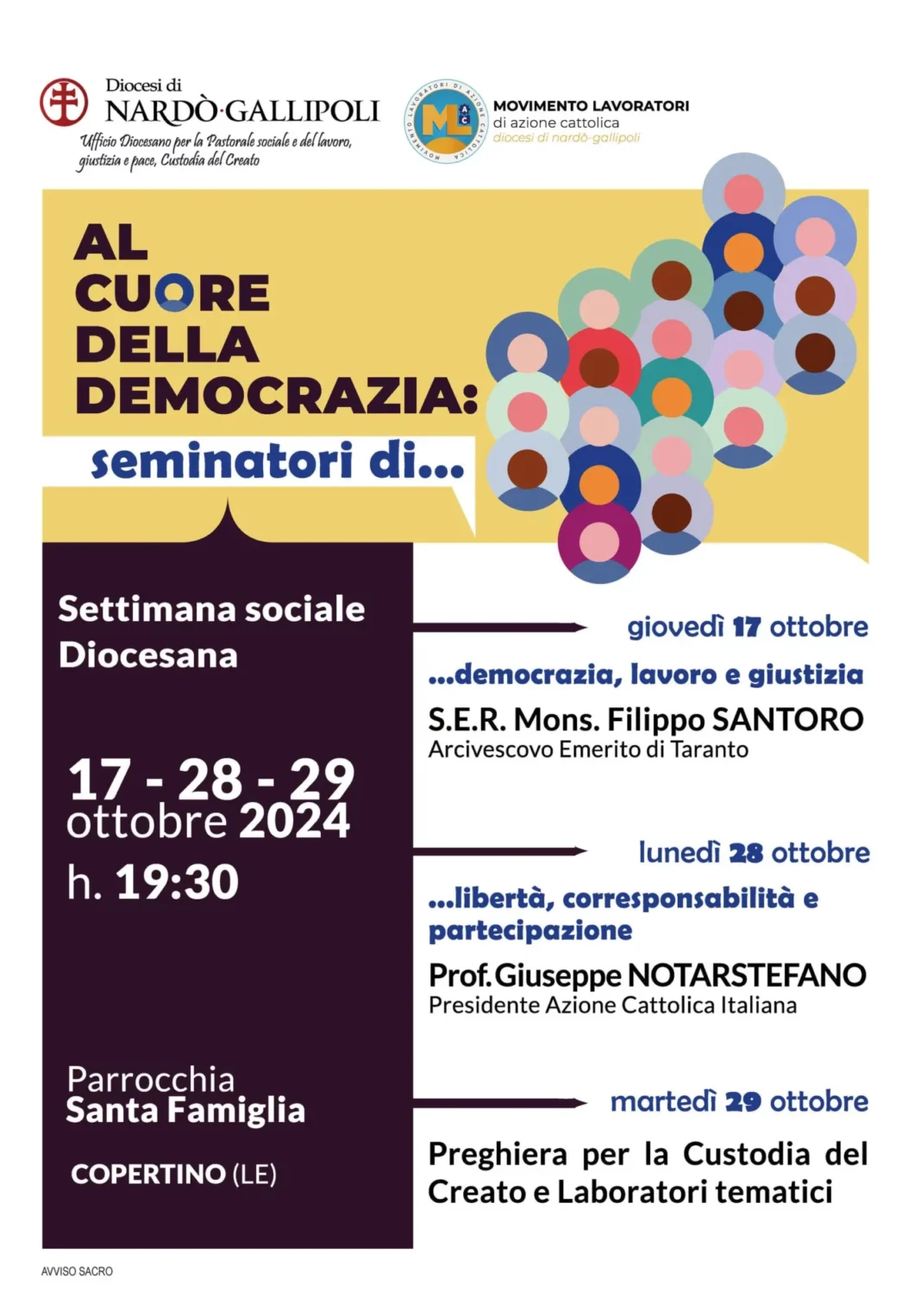 Settimana sociale diocesana 2024 - Diocesi di Nardò Gallipoli Settimana sociale diocesana 2024 - Diocesi di Nardò Gallipoli