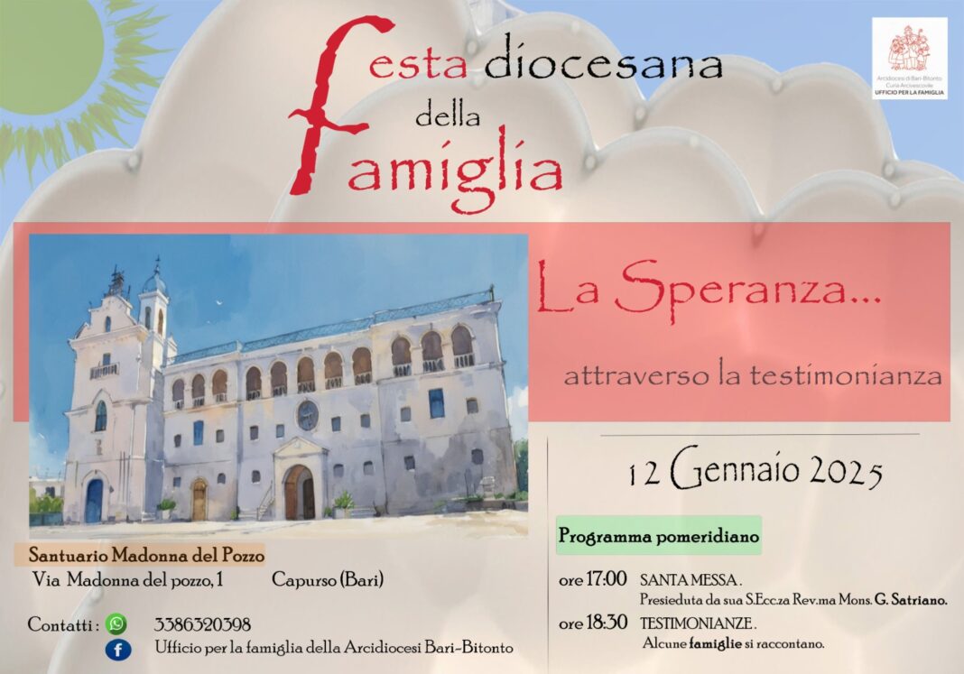 Festa della Famiglia 2025 — Arcidiocesi Bari-Bitonto Festa della Famiglia 2025 — Arcidiocesi Bari-Bitonto
