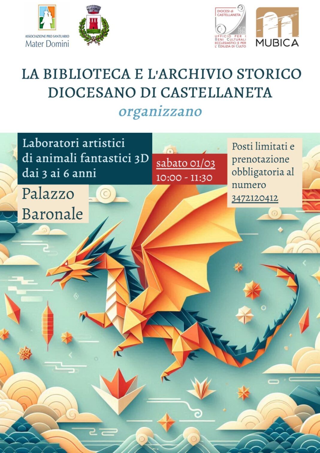 Laboratori artistici di animali fantastici 3D dai 3 ai 6 anni – Diocesi di Castellaneta