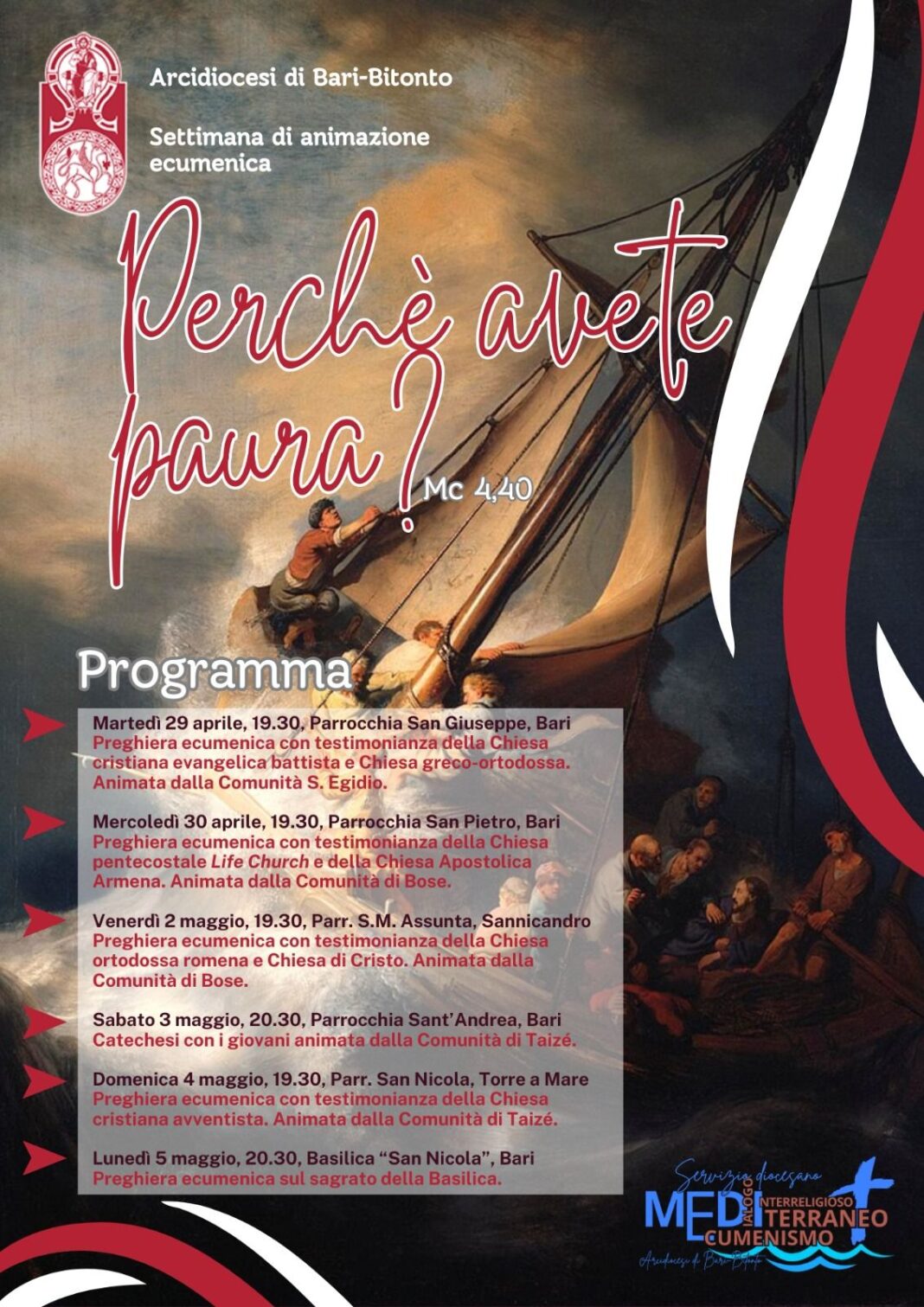 "Perchè avete paura?" (Mc 4,40) — Arcidiocesi Bari-Bitonto "Perchè avete paura?" (Mc 4,40) — Arcidiocesi Bari-Bitonto