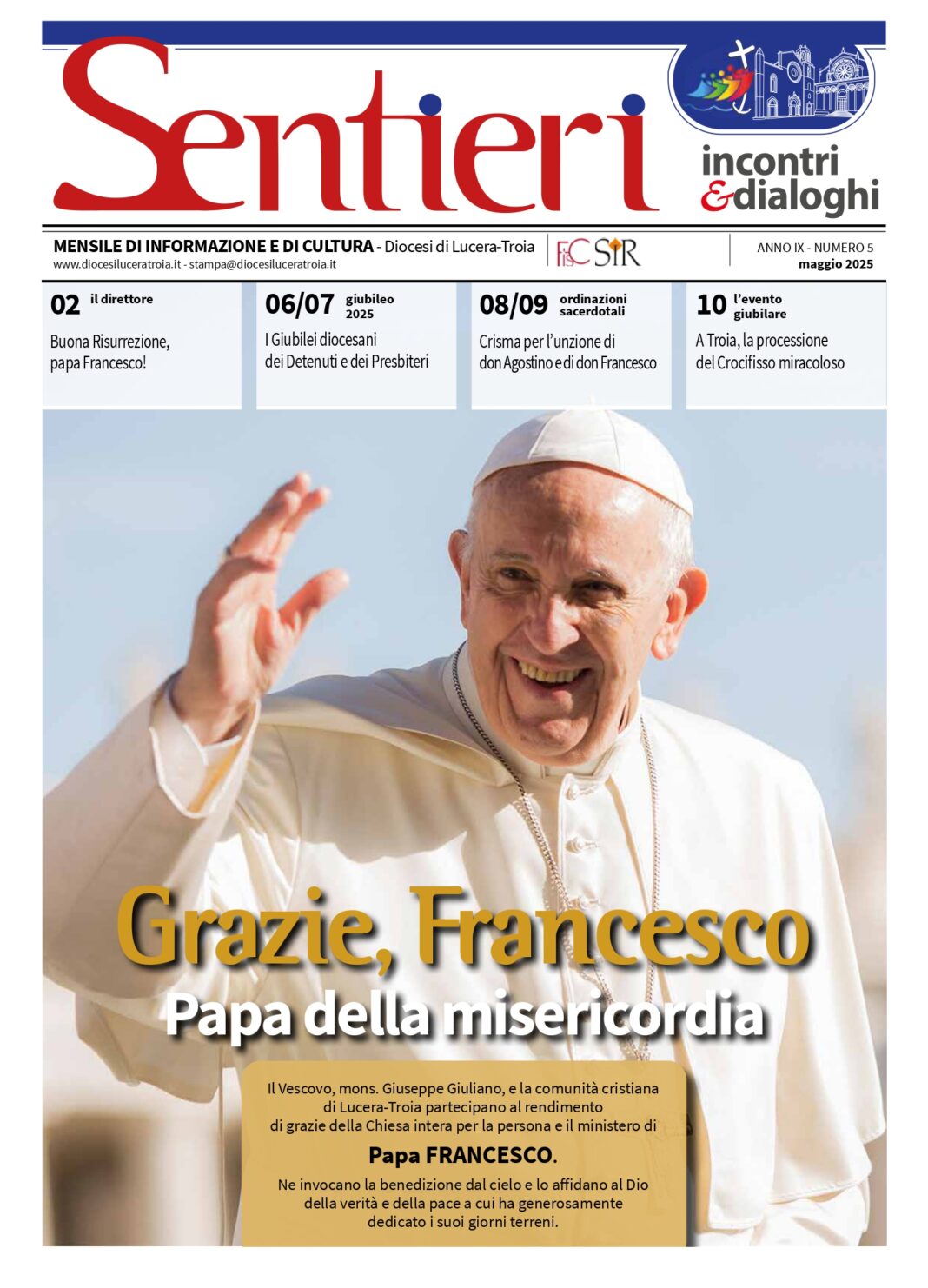 Grazie, Francesco, Papa della misericordia