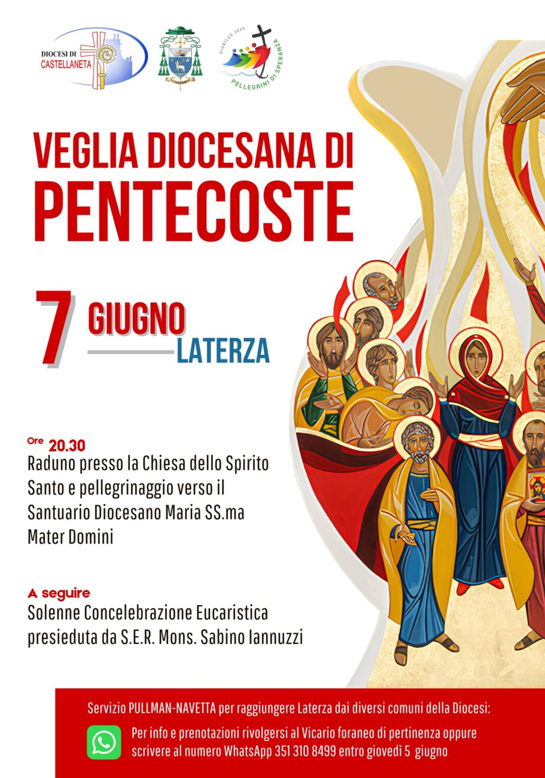 Veglia Diocesana di Pentecoste 2025 – Diocesi di Castellaneta