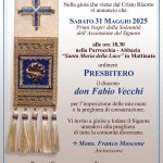 Ordinazione presbiterale di Don Fabio Vecchi – Arcidiocesi di Manfredonia Ordinazione presbiterale di Don Fabio Vecchi – Arcidiocesi di Manfredonia – Vieste – San Giovanni Rotondo