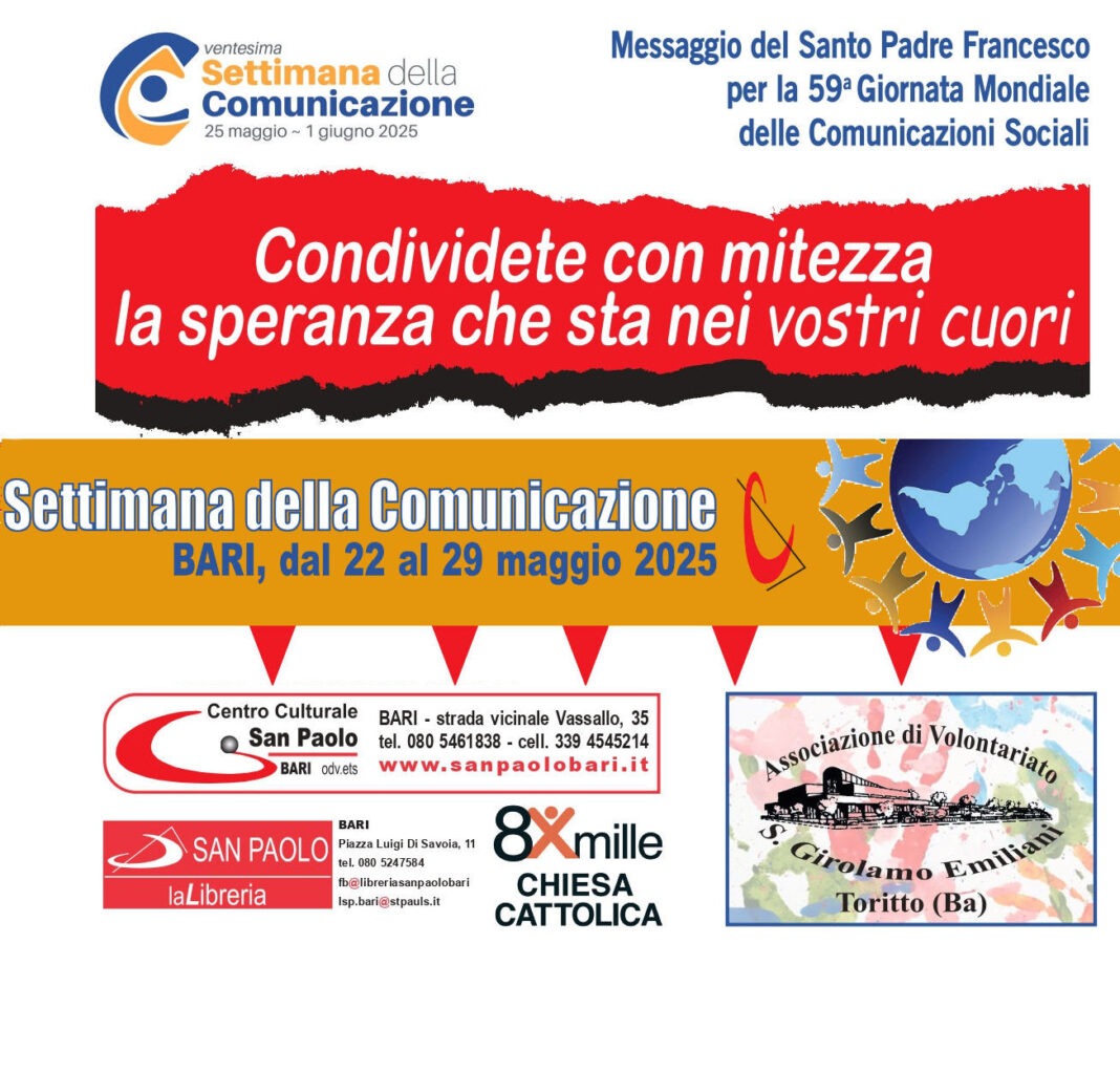 Settimana delle Comunicazioni 2025 — Arcidiocesi Bari-Bitonto Settimana delle Comunicazioni 2025 — Arcidiocesi Bari-Bitonto