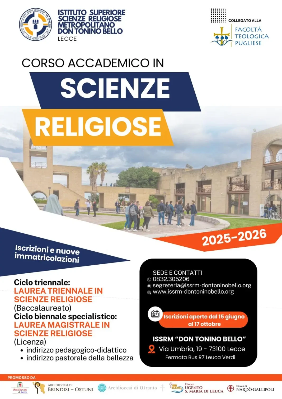 Iscrizioni ISSRM a.a. 2025-26 – Sito Ufficiale dell'ArciDiocesi di Lecce Iscrizioni ISSRM a.a. 2025-26 – Sito Ufficiale dell'ArciDiocesi di Lecce