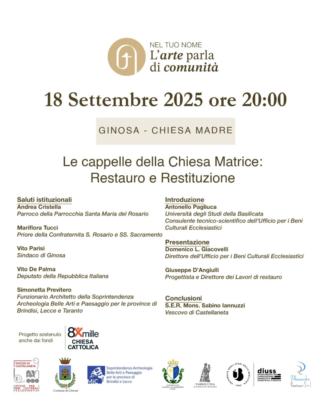 restauro e restituzione – Diocesi di Castellaneta