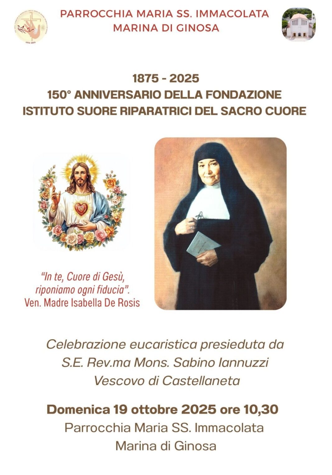 Santa Messa presieduta da Mons. Sabino Iannuzzi – Diocesi di Castellaneta