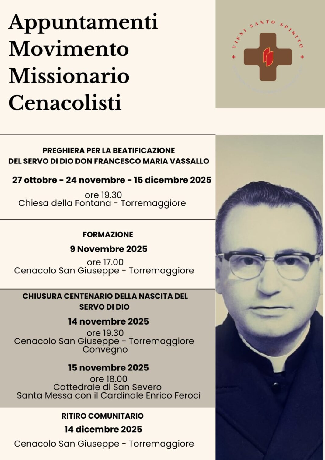 Diocesi di San Severo » Appuntamenti Movimento Missionario Cenacolisti.