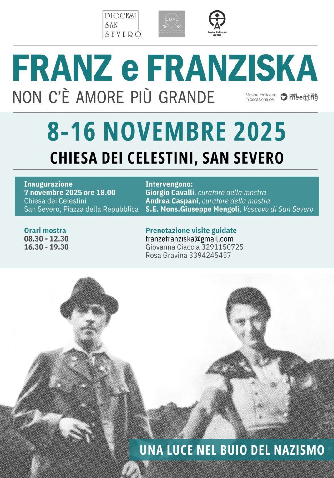 Diocesi di San Severo » Inaugurazione mostra “Franz e Franziska, non c’è amore più grande”