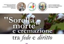 CORATO. INCONTRO SUL TEMA “ ‘SORELLA MORTE’ E CREMAZIONE TRA FEDE E DIRITTO CORATO. INCONTRO SUL TEMA “ ‘SORELLA MORTE’ E CREMAZIONE TRA FEDE E DIRITTO