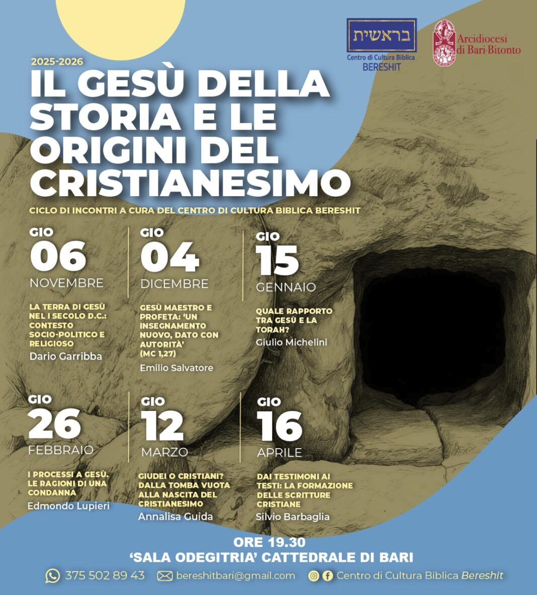 Il Gesù della storia e le origini del cristianesimo — Arcidiocesi Bari-Bitonto