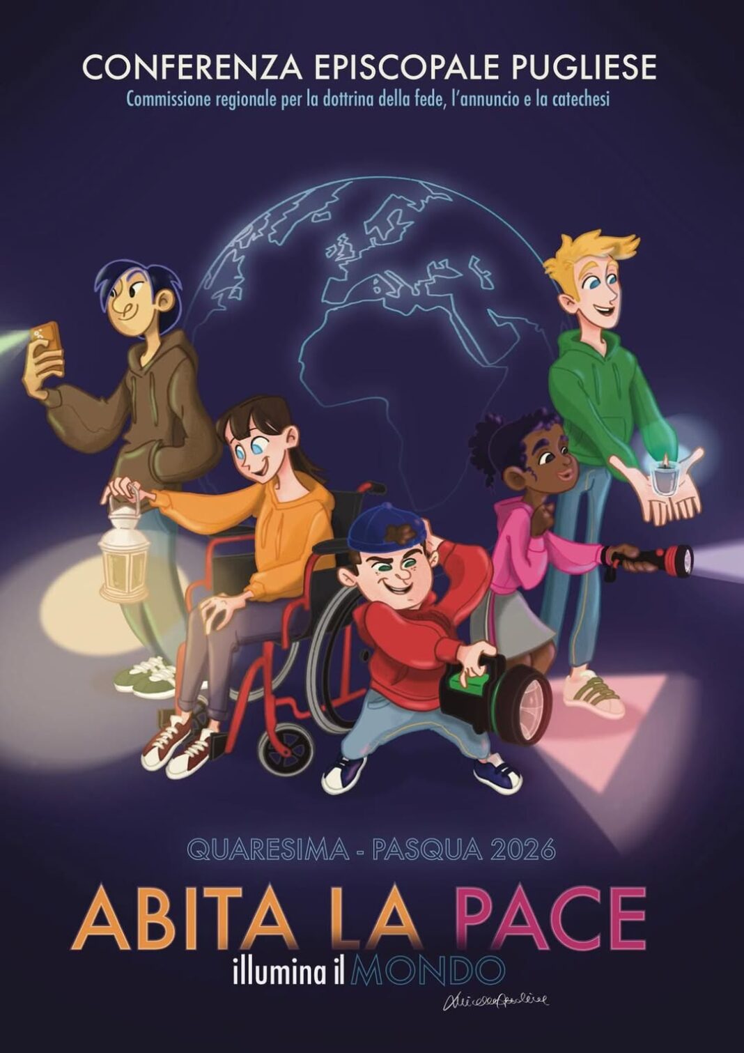 “Abita la pace, illumina il mondo” è il titolo del “Abita la pace, illumina il mondo” è il titolo del sussidio di Quaresima-Pasqua