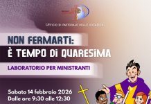 “Non fermarti, è tempo di Quaresima”. Laboratorio per ministranti “Non fermarti, è tempo di Quaresima”. Laboratorio per ministranti