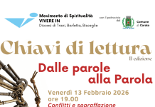 A TRANI LA SECONDA TAPPA DI “CHIAVI DI LETTURA” 2026 A CURA DI VIVERE IN A TRANI LA SECONDA TAPPA DI “CHIAVI DI LETTURA” 2026 A CURA DI VIVERE IN