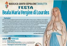 BARLETTA CELEBRA LA FESTA DELLA BEARA MARIA VERGINE DI LOURDES – La santa messa dell’11 febbraio presieduta dall’Arcivescovo BARLETTA CELEBRA LA FESTA DELLA BEARA MARIA VERGINE DI LOURDES – La santa messa dell’11 febbraio presieduta dall’Arcivescovo