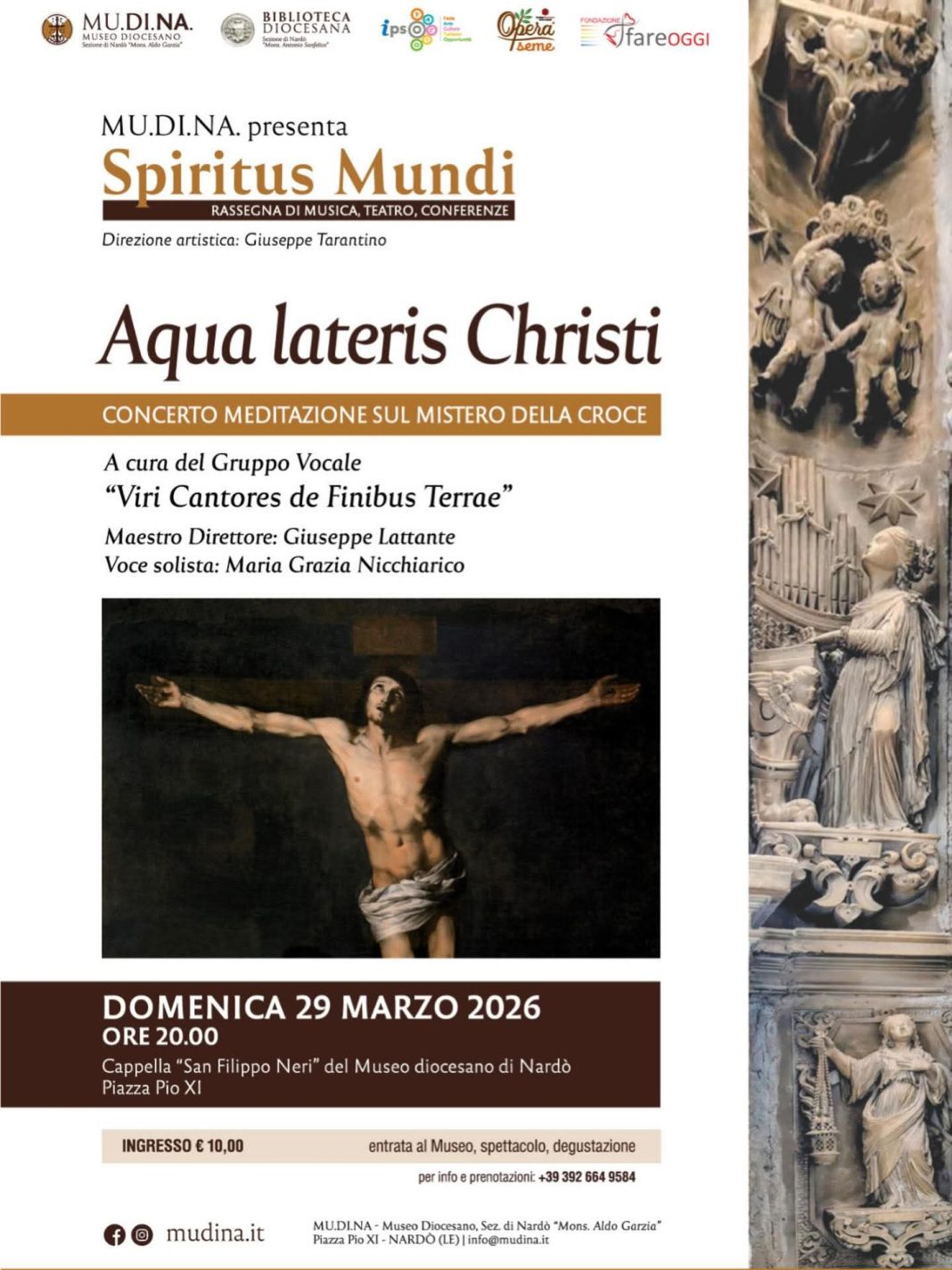 Al Mu.Di.Na. concerto-meditazione sul Mistero della Croce alle soglie del Triduo Pasquale