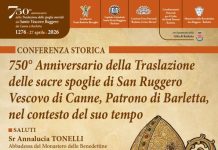 BARLETTA CELEBRA I 750 ANNI DELLA TRASLAZIONE DI SAN RUGGERO CON UN CONFERENZA STORICA BARLETTA CELEBRA I 750 ANNI DELLA TRASLAZIONE DI SAN RUGGERO CON UN CONFERENZA STORICA