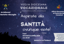 VEGLIA VOCAZIONALE DIOCESANA A TRANI. UN INVITO ALLA SANTITA’ “TESTIMONIANZA VOCAZIONALE DELL’ARCIVESCOVO” VEGLIA VOCAZIONALE DIOCESANA A TRANI. UN INVITO ALLA SANTITA’ “TESTIMONIANZA VOCAZIONALE DELL’ARCIVESCOVO”