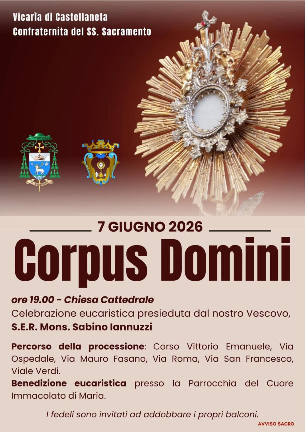 Solennità del Corpus Domini 2026 – Diocesi di Castellaneta Solennità del Corpus Domini 2026 – Diocesi di Castellaneta